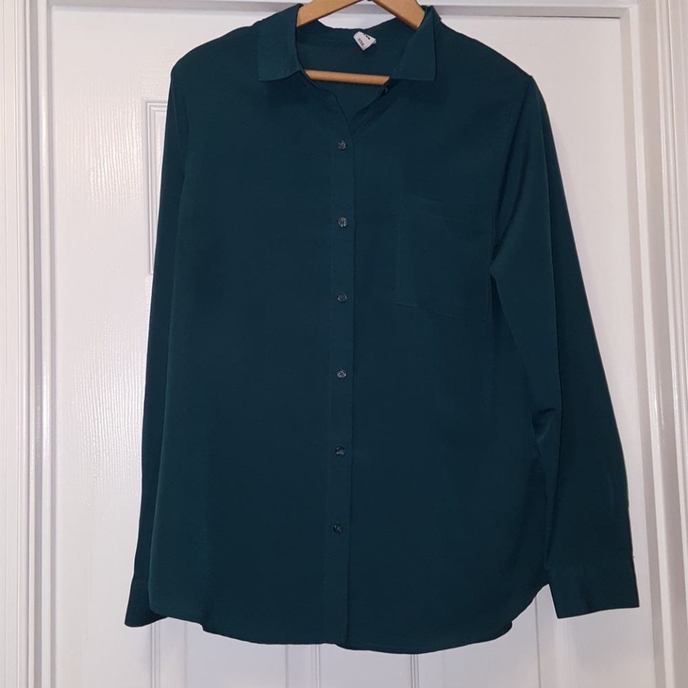 Dark Green Button Down